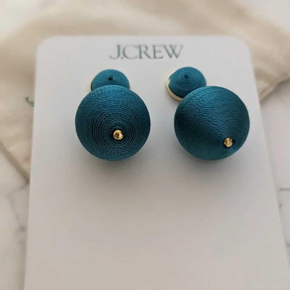 J.Crew Woven Ball Earrings